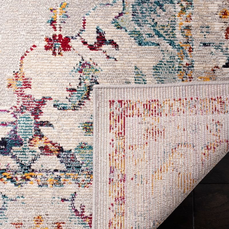 Crystal CRS521 Power Loomed Accent Rug - Grey/Cream - 2'2"x5' - Safavieh.