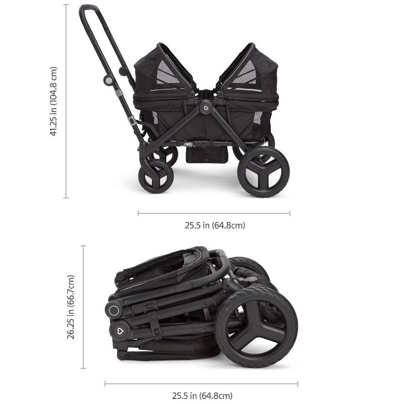 Munchkin Ultra-lite Stroller Wagon - Black