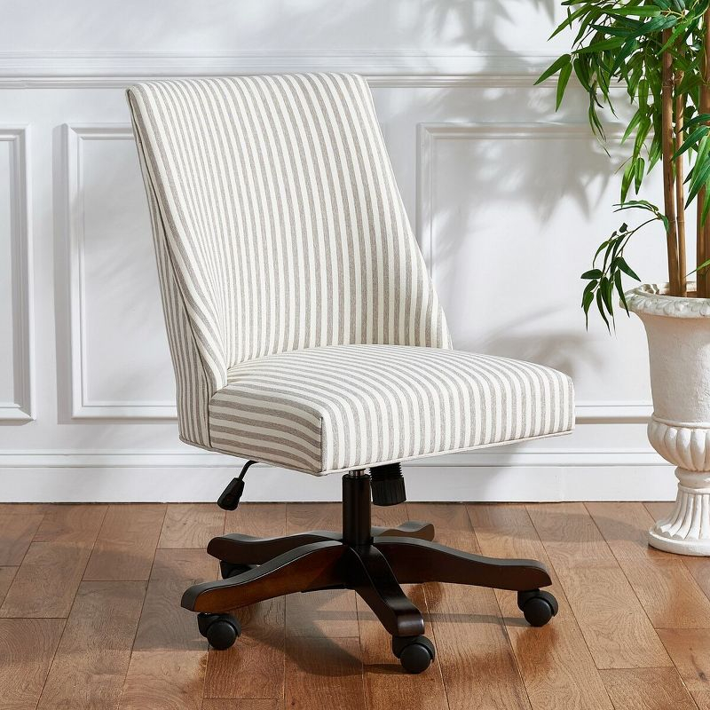 Scarlet Desk Chair - Beige Stripe - Safavieh