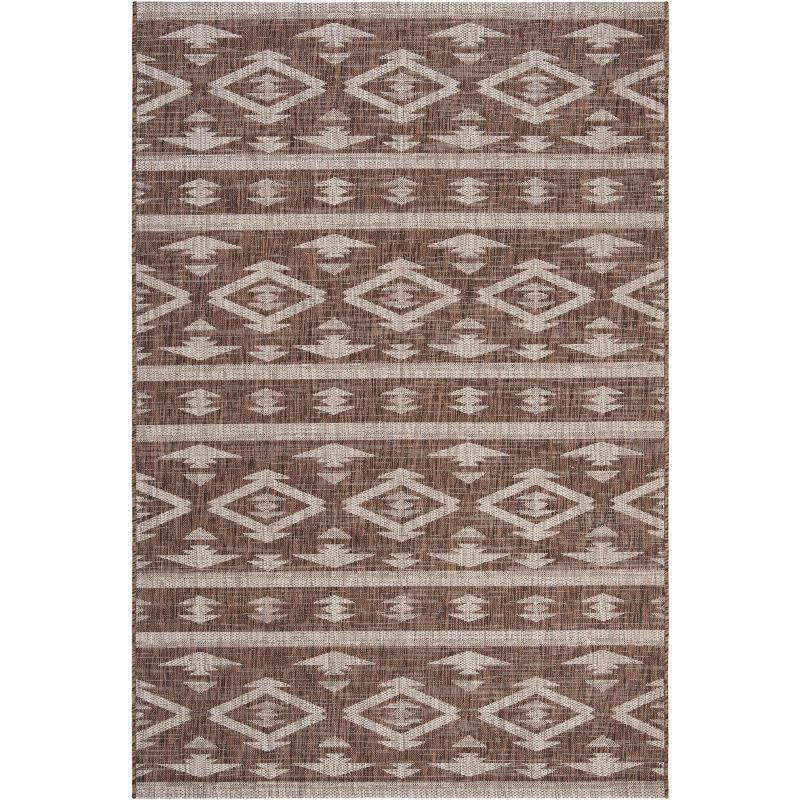 Courtyard CY8863 Power Loomed Indoor/Outdoor Accent Rug - Brown/Ivory - 2'x3'7" - Safavieh.