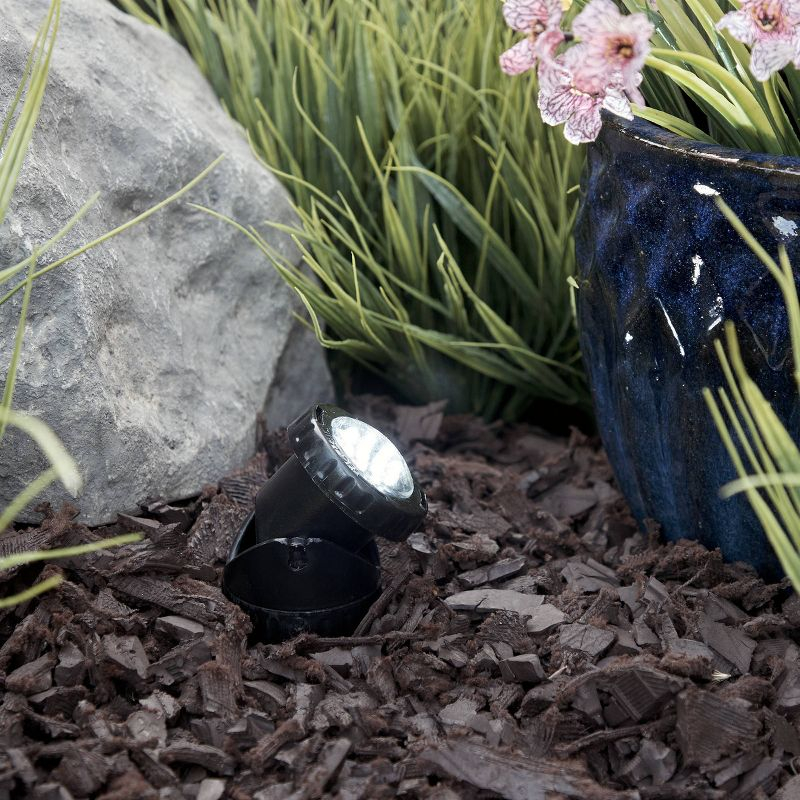 LED Submersible Light with Photocell & Transformer - Alpine Corporation: Weather-Resistant, Electric Powered Landscape Ground Spotlight