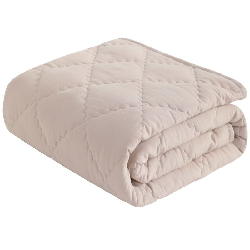 Down Alternative Toddler Comforter, Lightweight and Warm Baby Crib Comforter, 39x47 Inches, Light Khaki - NTBAY