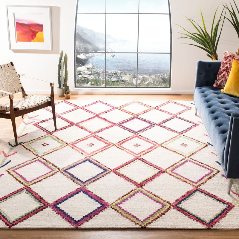 Bellagio BLG563 Hand Tufted Area Rug - Ivory/Multi - 8'x10' - Safavieh.