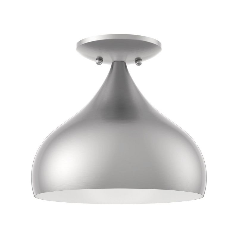 Livex Lighting Amador 1 - Light Semi-Flush Mount in  Brushed Nickel