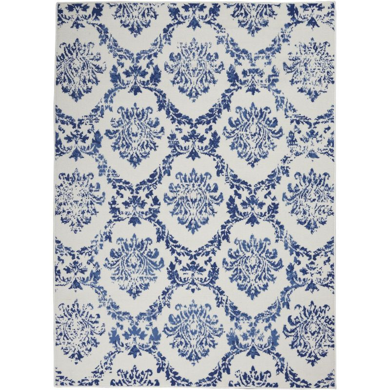Nourison Whimsicle WHS01 Indoor only Area Rug - Ivory Navy 4' x 6'