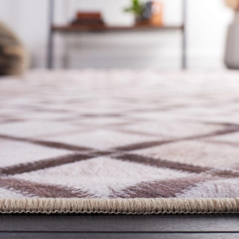 Faux Hide FAH545 Power Loomed Machine Washable Area Rug - Beige/Brown - 6'x9' - Safavieh.