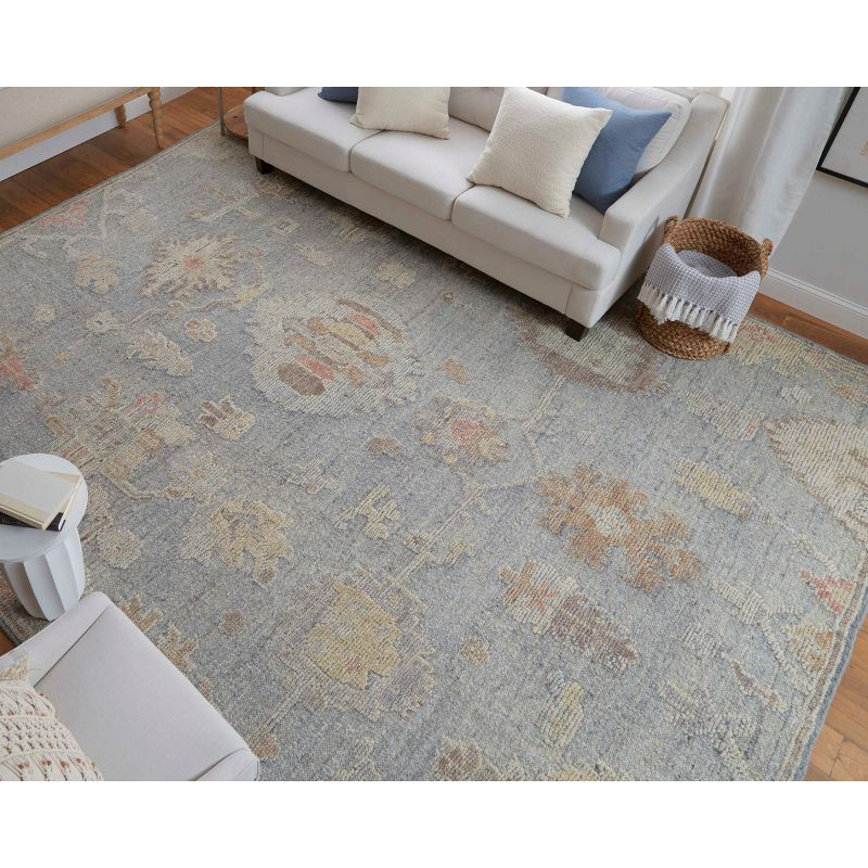 Grafton Transitional Floral & Botanical Blue/Gray/Yellow Area Rug