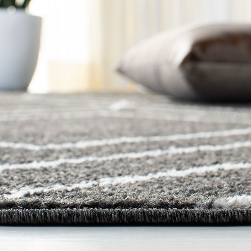 Adirondack ADR241 Machine Made Indoor Area Rug - Brown/Ivory - 6'x6' - Safavieh