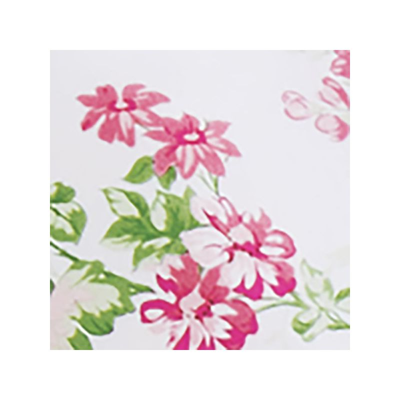 Collections Etc Floral Meadow Ruffled Edge Bedspread Full White