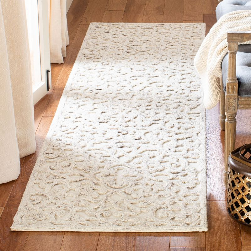 Trace TRC103 Hand Tufted Runner Rug - Camel/Ivory - 2'3"x8' - Safavieh.