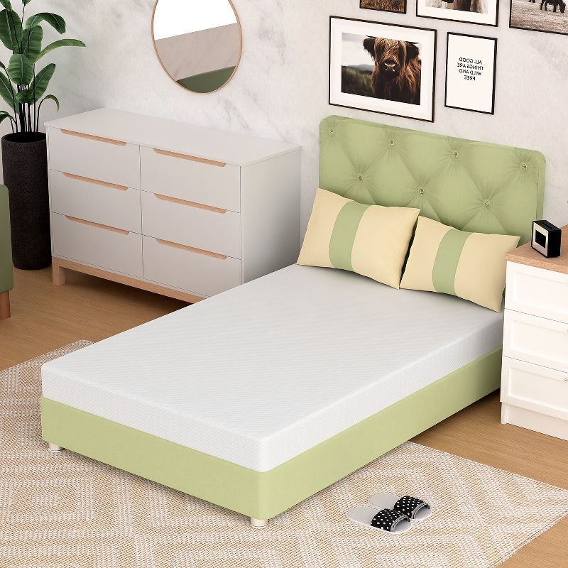 FDW 5 inch Mattress Gel Memory Foam Mattress for Cool Sleep & Pressure Relief/Bed-in-a-Box/Pressure Relieving,Twin