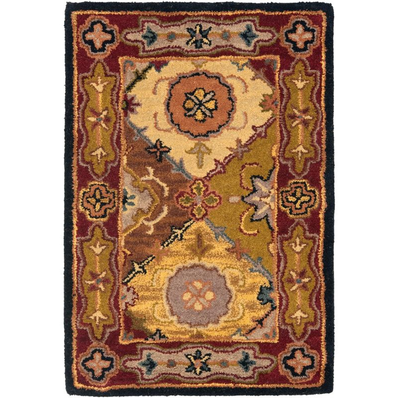 Heritage HG512 Handmade Accent Rug - 2'x3' - Multi/Red - Safavieh