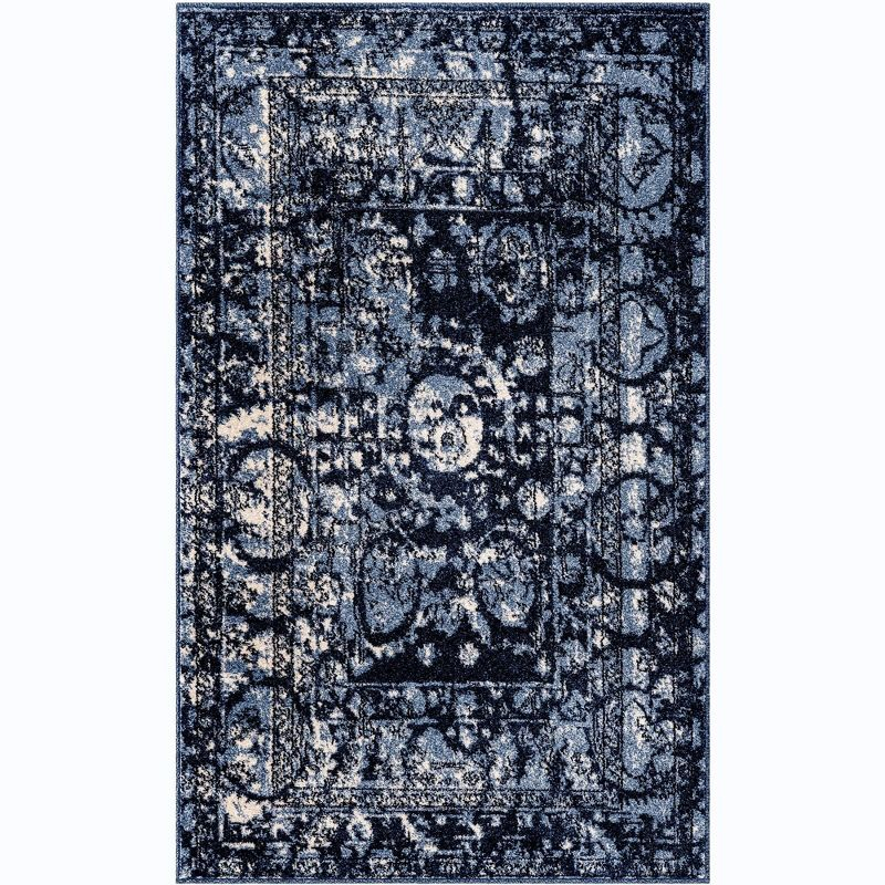 Unique Loom 3' 1 x 5' 3 Blue La Jolla Vintage Area Rug