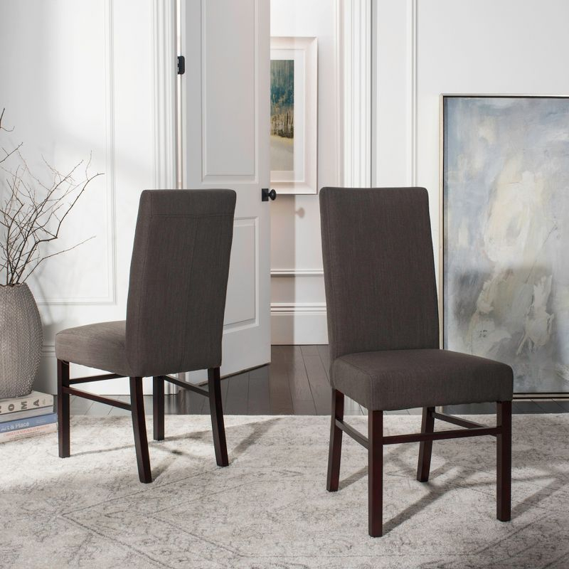 Classic 20" H Side Chair (Set of 2) - HUD8205 - Charcoal - Safavieh Couture