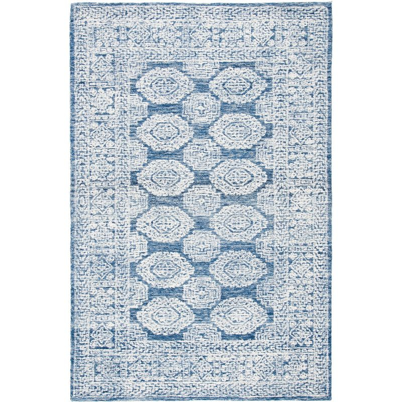 Metro MET803 Hand Tufted Indoor Area Rug - Natural/Blue - 4'x6' - Safavieh