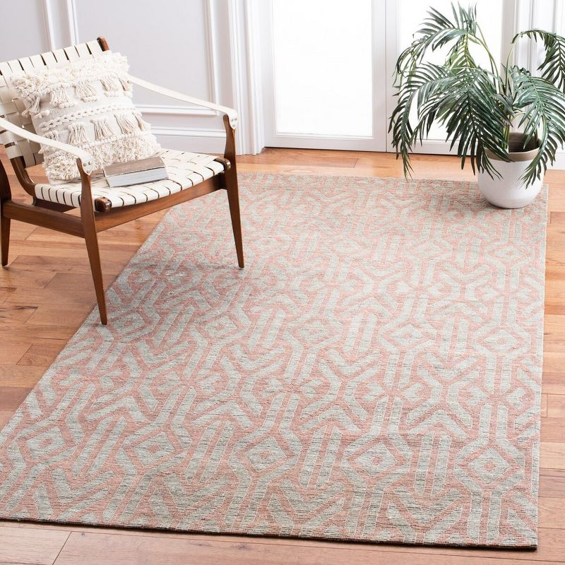 Cape Cod CAP414 Hand Woven Area Rug - Blue/Rust - 5'x8' - Safavieh.