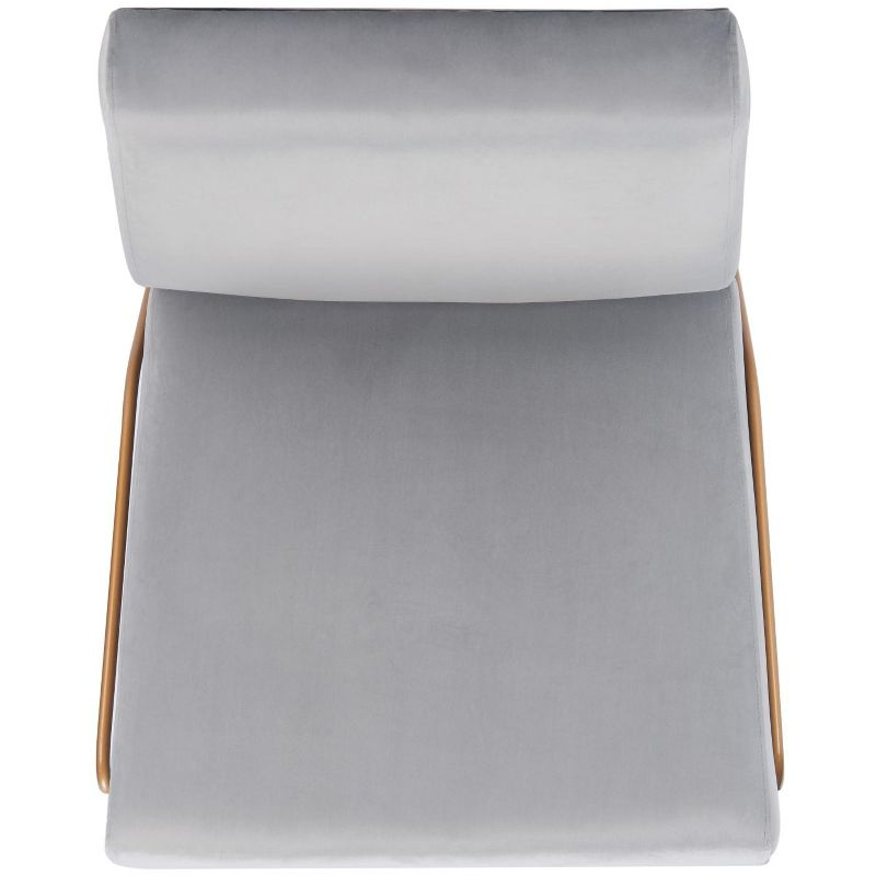 Romilly Velvet Accent Chair - ACH6203 - Grey/Gold - Safavieh