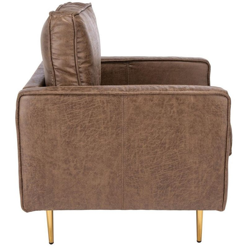 Paityn Accent Chair - ACH2000 - Brown/Gold - Safavieh