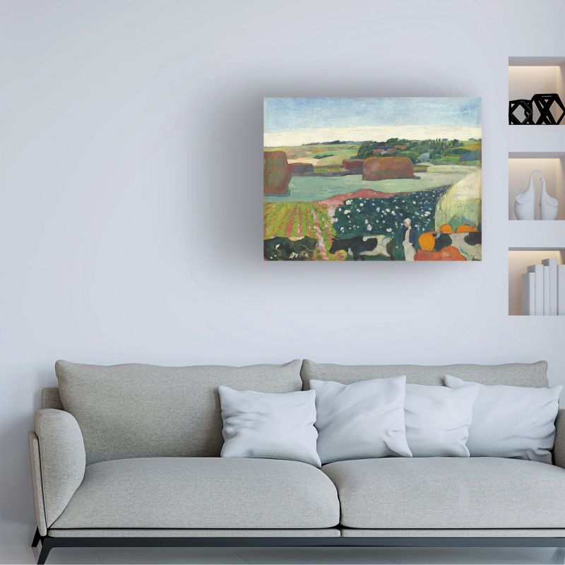 Trademark Fine Art - Paul Gauguin  Gaugin Landscapes II Canvas Art - 47 x 35