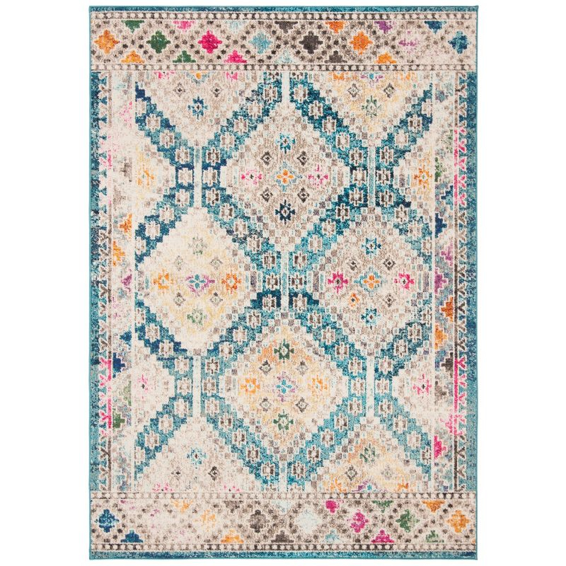 Madison MAD418 Power Loomed Indoor Area Rug - Dark Blue/Yellow - 5'3"x7'6" - Safavieh