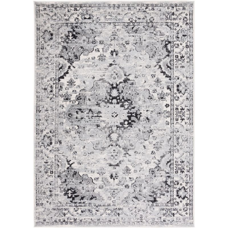 Madison MAD154 Power Loomed Indoor Accent Rug - Grey/Black - 3'x5' - Safavieh