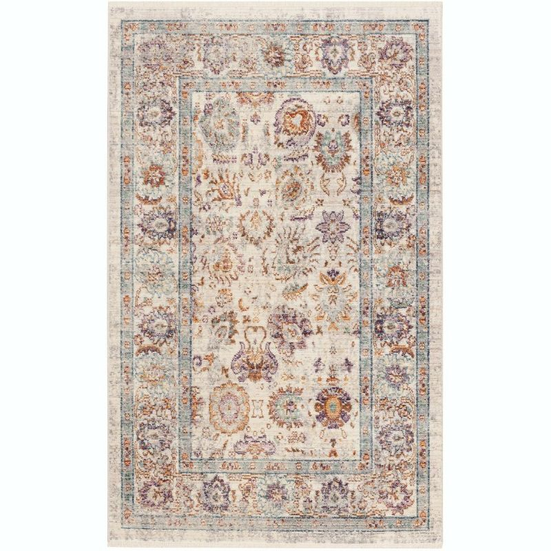 Illusion ILL710 Power Loomed Accent Rug - Cream/Purple - 3'x5' - Safavieh