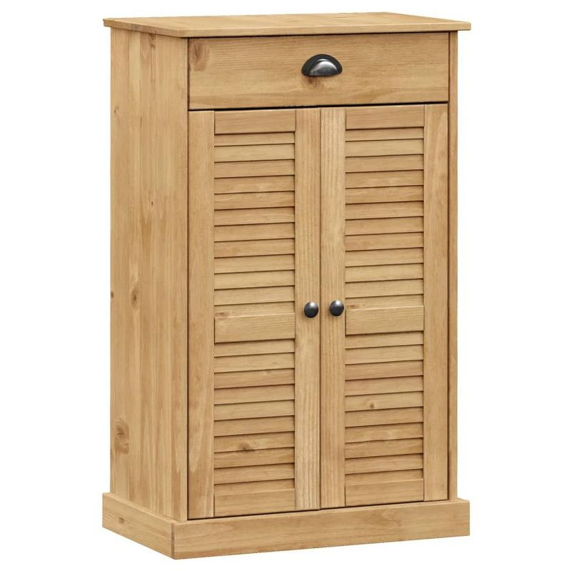 vidaXL VIGO Shoe Cabinet Shoe Storage Organizer with Doors Solid Wood Pine