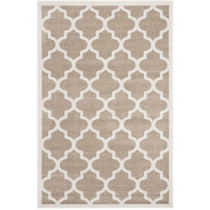Amherst AMT420 Power Loomed Indoor Area Rug - Wheat/Beige - 4'x6' - Safavieh