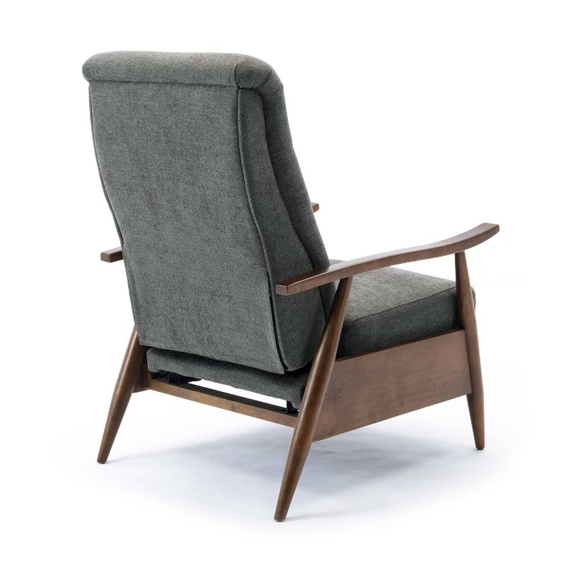 Comfort Pointe Soren Press-Back Recliner Charcoal: Upholstered Polyester, Wood Frame, Foam Fill, Spot Clean