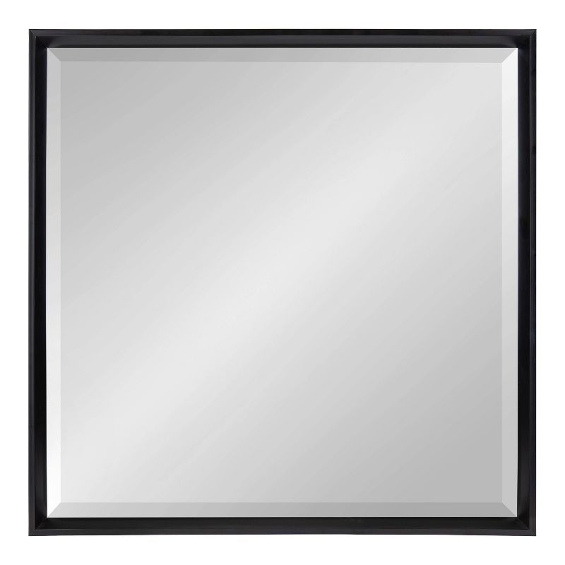 29.5" x 29.5" Calder Square Wall Mirror Black - Kate & Laurel All Things Decor: Modern Style, No Assembly, Wall Mounted