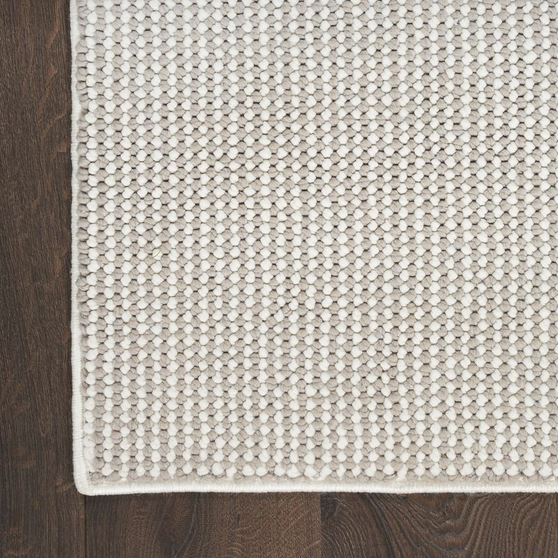 Nourison Textured Home Modern Indoor Rug Ivory Mocha 5'3" x 7'