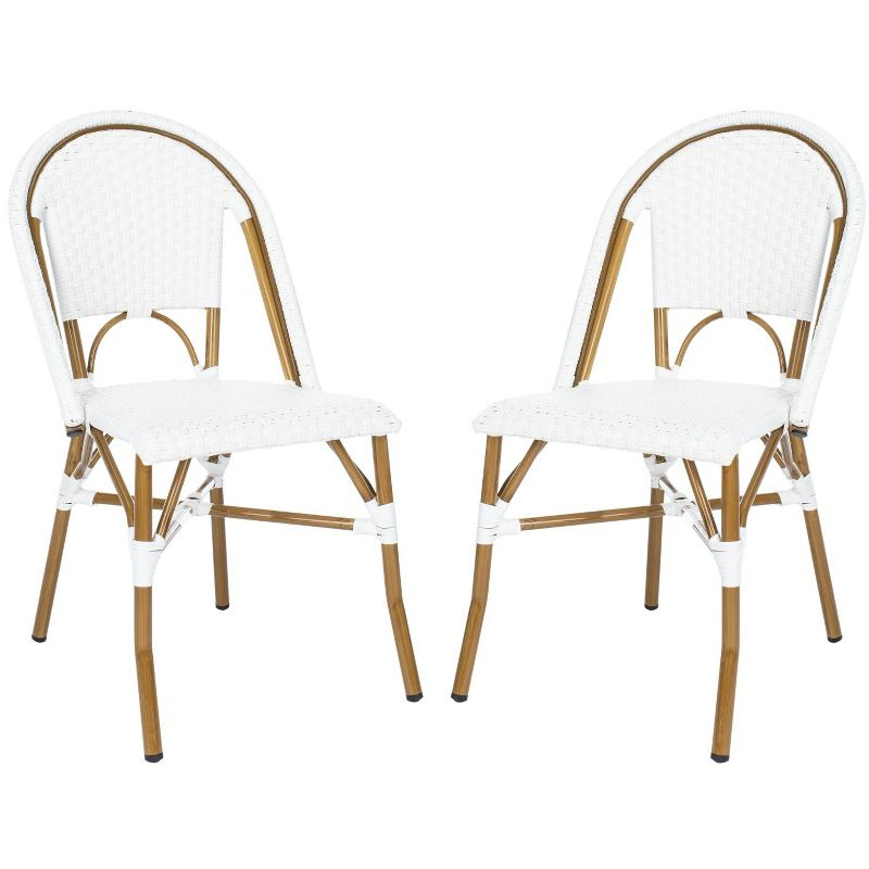 Salcha Side Chair (Set Of 2) - Indoor/Outdoor - FOX5210 - White - Safavieh