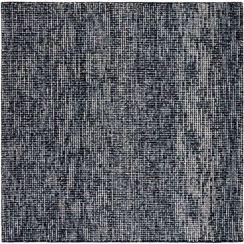 Abstract ABT468 Handmade Indoor Area Rug - Black/Grey - 6'x6' - Safavieh