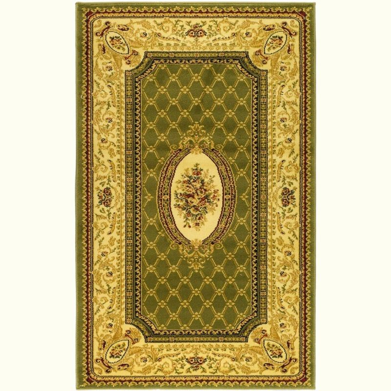 Lyndhurst LNH223 Power Loomed Accent Rug - Sage/Ivory - 3'3"x5'3" - Safavieh.