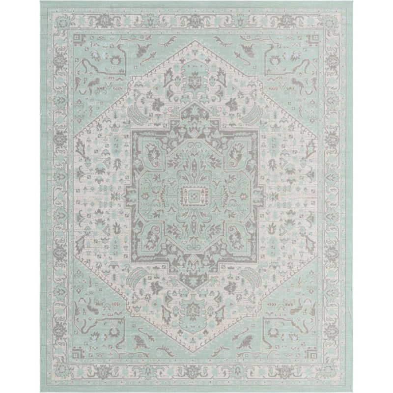 Unique Loom Whitney Collection Area Rug - Milano (8'  x 10' Rectangle Mint/Ivory)