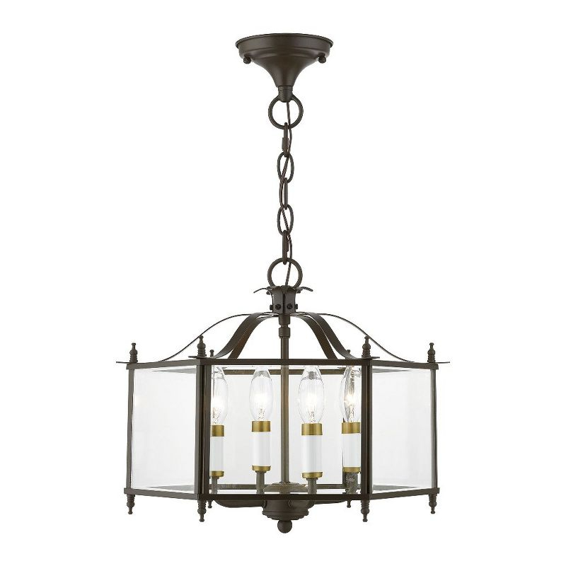Livex Lighting Livingston 4 - Light Pendant in  English Bronze/Antique Brass