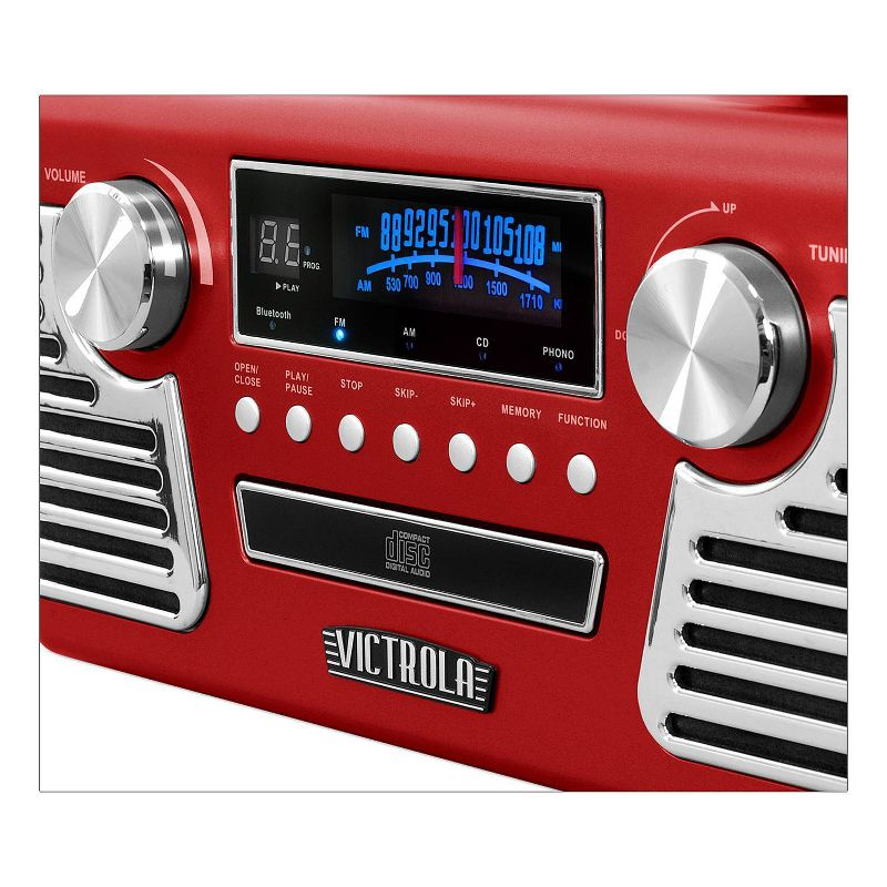 Victrola Retro 3-Speed Bluetooth Record Player - Red