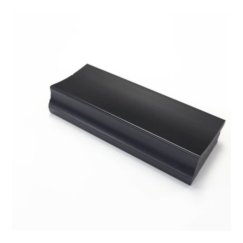 22" x 28" Non-Beveled Grand Narrow Bathroom Wall Mirror Black - Amanti Art: Modern Rectangle, Wall Mount, Polystyrene Frame