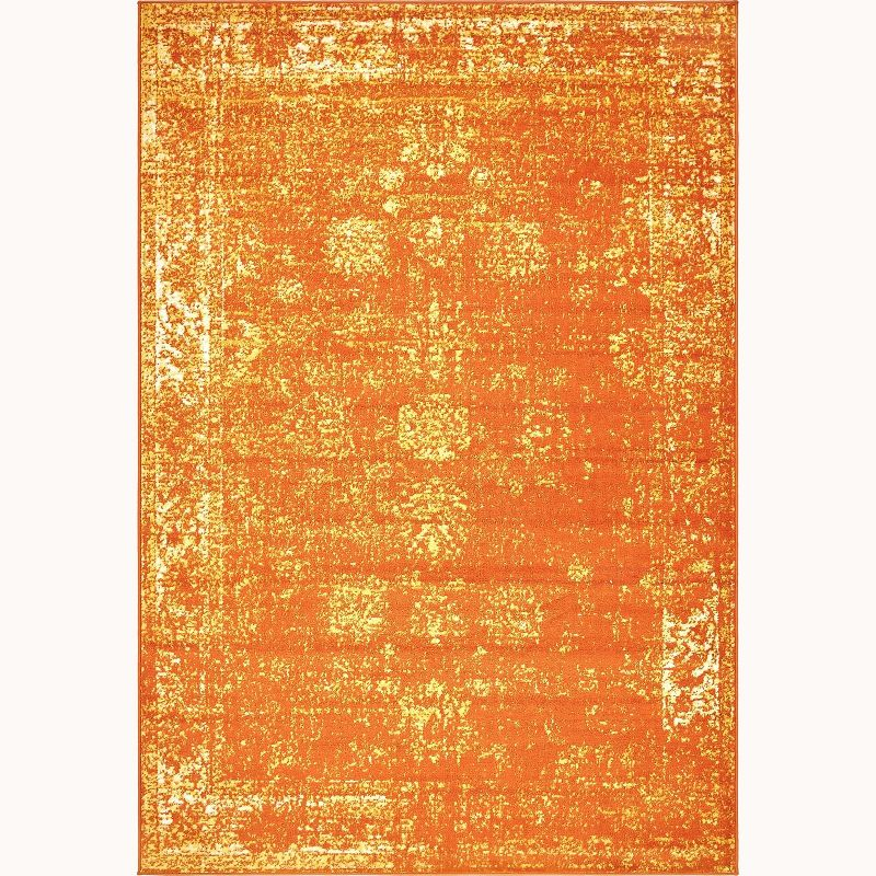 Unique Loom 6' 0 x 9' 0 Sofia Casino Orange Area Rug