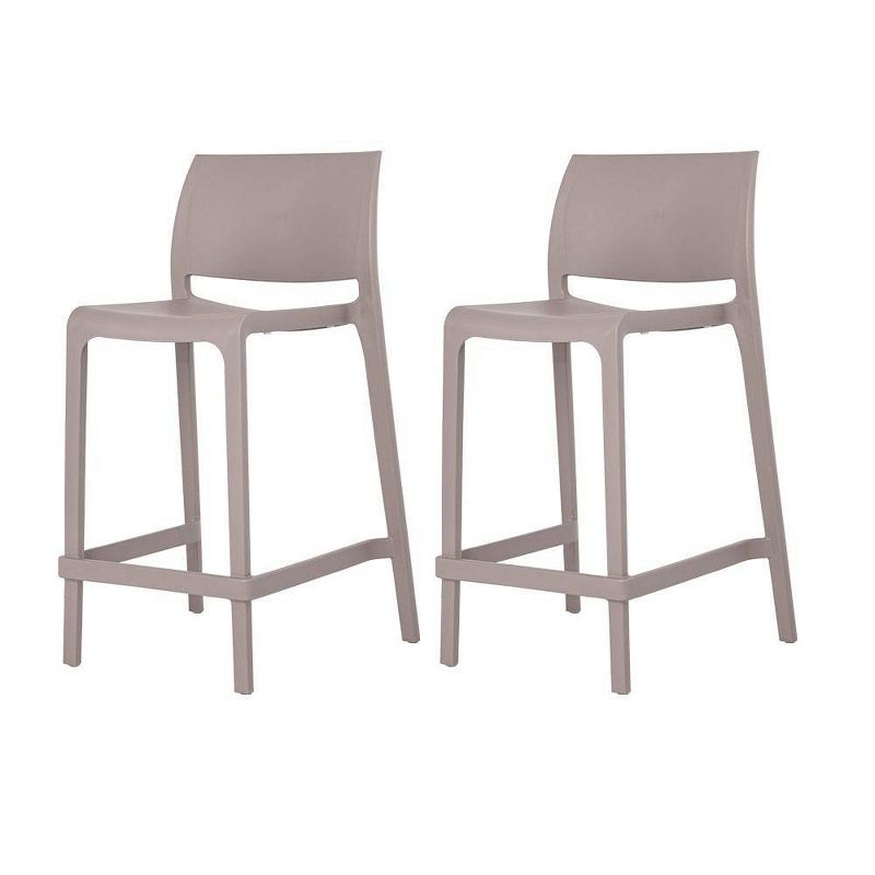 2pc Sensilla Stackable Counter Stools - Gray - Lagoon