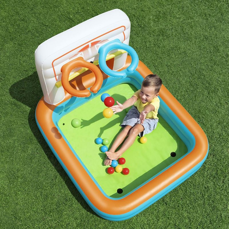 Bestway Kick 'N Swish – 3-in-1 Inflatable Sports Activity Center for Kids 2+