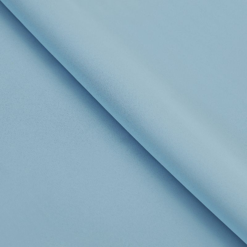 Classic Modern Solid Room Darkening Semi-Blackout Curtains, Rod Pocket, Set of 2, 26"x63", Light Blue - Blue Nile Mills