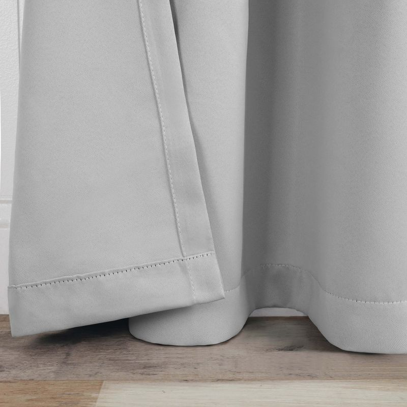 Classic Modern Solid Room Darkening Semi-Blackout Curtains, Grommets, Set of 2, 52"x63", Marshmellow - Blue Nile Mills