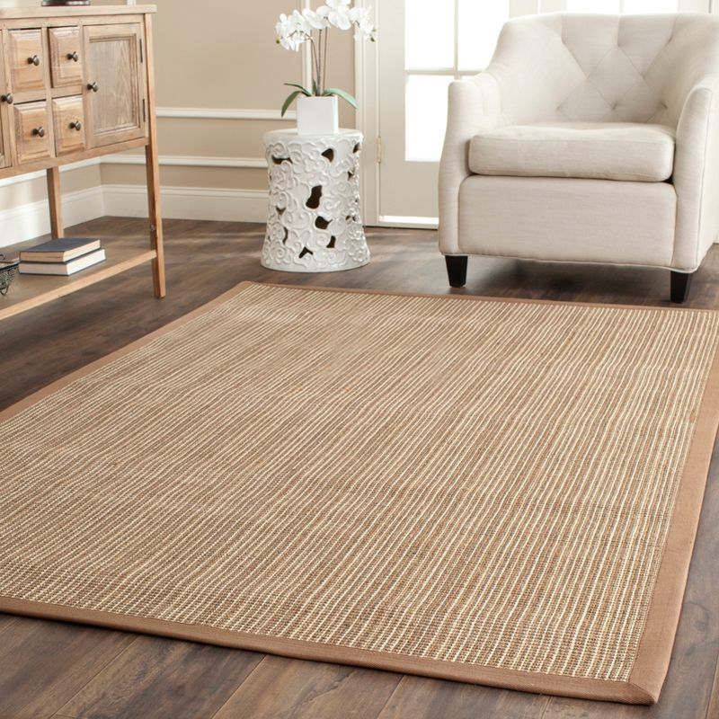 Natural Fiber NF442 Power Loomed Area Rug - Tan/Tan - 4'x6' - Safavieh.