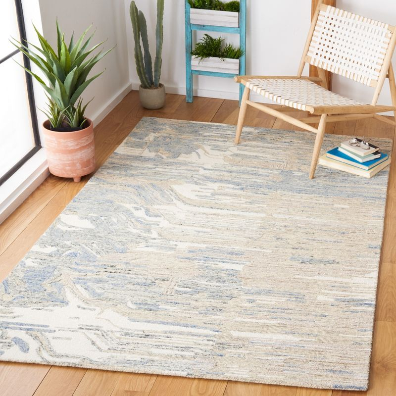 Metro MET902 Hand Tufted Indoor Area Rug - Ivory/Natural - 4'x6' - Safavieh