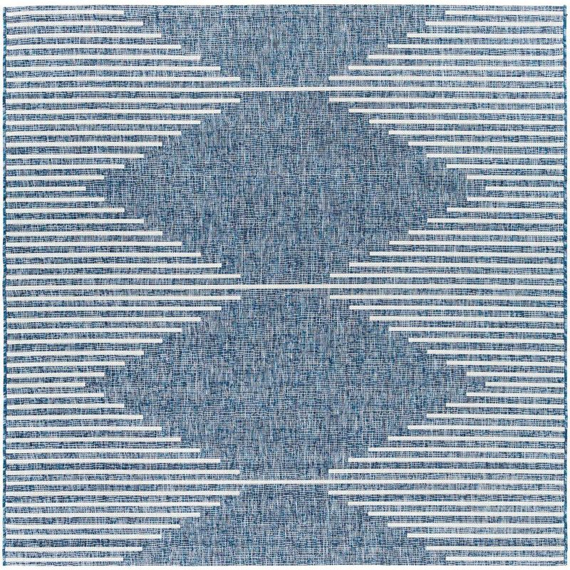 Mark & Day Okswerd 6'7"x6'7" Square Woven Indoor and Outdoor Area Rugs Bright Blue