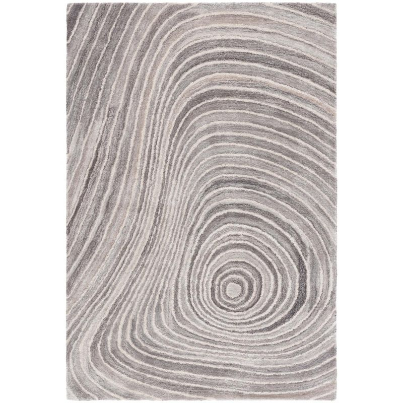 Abstract ABT153 Handmade Tufted Area Rug - Grey/Ivory - 5' X 8' - Safavieh