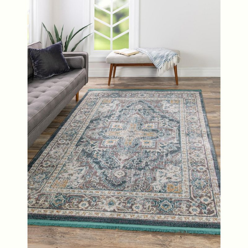 Unique Loom Baracoa Collection Area Rug - Prado (8' 4" x 10' Rectangle Gray/Blue)