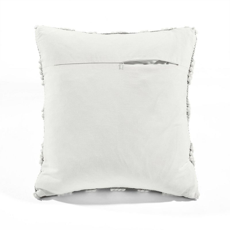 20"x20" Oversize Adelyn Family-Friendly Square Throw Pillow Cover Dark Gray - Lush Décor: Cotton, Zipper Closure, Machine Washable