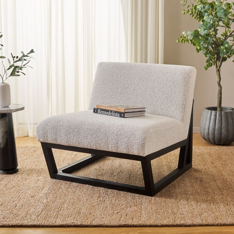 Kinsey Accent Chair - ACH5205 - Creme/Black - Safavieh